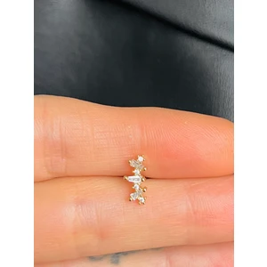 By Dilek Çetin Accessory Çelik Baget Taşlı Kıkırdak Helix Tragus PIERCING(1ADET)