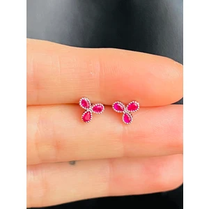 By Dilek Çetin Accessory Çelik Bordo Taşlı Tragus Kıkırdak Helix PIERCING(1ADET)