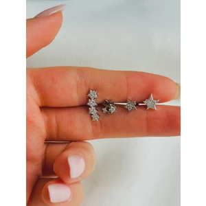 By Dilek Çetin Accessory Çelik Kıkırdak Helix Tragus Piercing (4ADET)