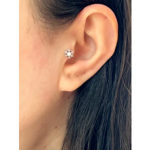 By Dilek Çetin Accessory Çelik Kar Tanesi Kıkırdak Helix Tragus Piercing 1AD