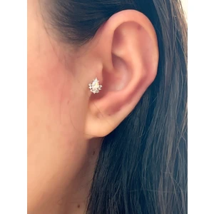 By Dilek Çetin Accessory Cerrahi Çelik Taşlı Kıkırdak Helix Tragus Piercing 1AD
