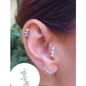 By Dilek Çetin Accessory Cerrahi Çelik Kıkırdak Helix Tragus Piercing (1AD)