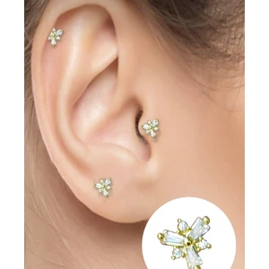 By Dilek Çetin Accessory Cerrahi Çelik Kutupyıldızı Figürlü Kıkırdak Helix Tragus Piercing (1AD)