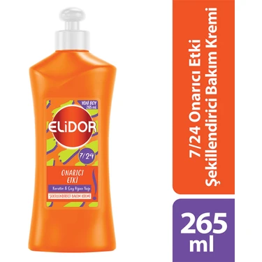 Elidor 7/24 Şekillendirici Saç Bakım Kremi Onarıcı Etki Keratin & Çay Ağacı Yağı 265