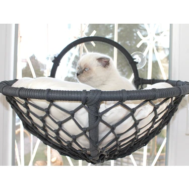 Lüxperi Kedi Cam Yatağı & Cam Vantuzlu Kedi Yatağı & Güçlü Vantuzlu Kedi
