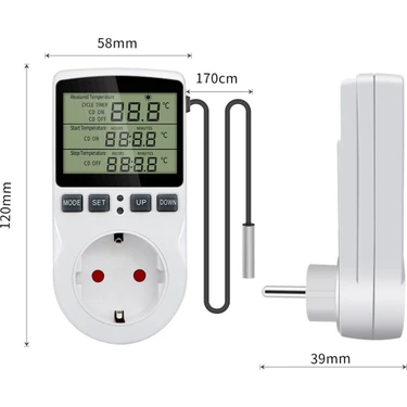 Hubstein 220V Çok Fonksiyonlu Dijital Termostat Kuluçka Sıcaklık Kontrol
