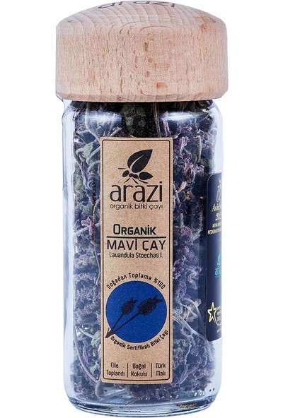 Arazi Organik Kavanoz Mavi Bitki Çayı 20 Gr.