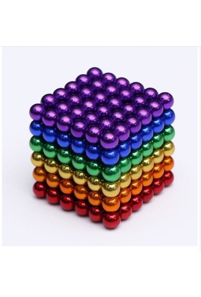 Realx Renkli Manyetik Mıknatıs Toplar 5mm 216 Adet Neocube Neo Cube Küp Neodymium