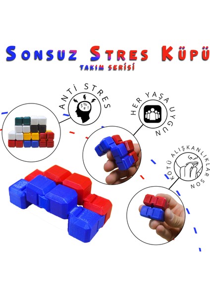 Zone Ozone Takım Konseptli Sonsuz Stres Küpü Fidget