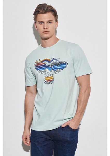 Regular Fit Normal Kesim %100 Pamuk Bisiklet Yaka Açık Pembe Tişört fiyatları