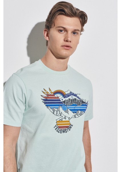 Regular Fit Normal Kesim %100 Pamuk Bisiklet Yaka Açık Pembe Tişört modelleri