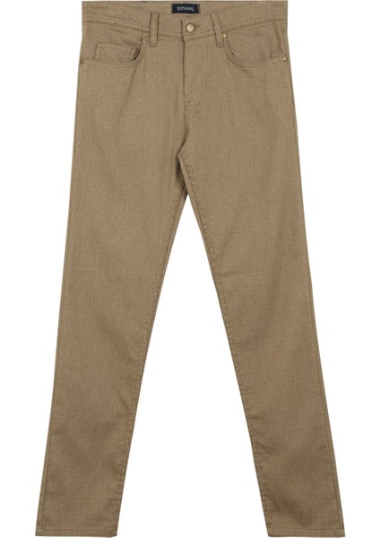 Normal Bel Normal Paça Bej Erkek Pantolon PN2020500533