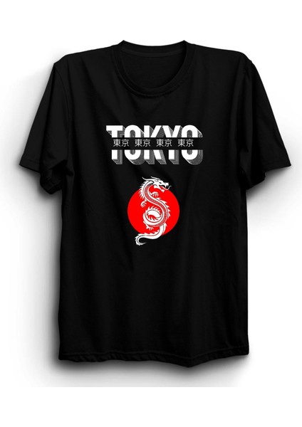 Tokyo, Dragon, Ejderha, City Tişört