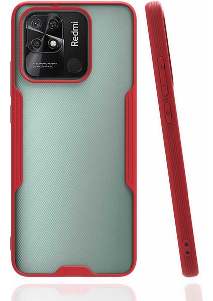 Xiaomi Poco C40 ile Uyumlu Kılıf Arkası Mat Colorful Kapak - Kırmızı