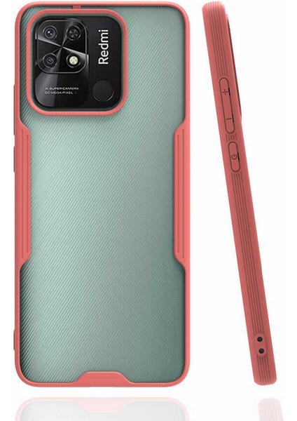 Xiaomi Poco C40 ile Uyumlu Kılıf Arkası Mat Colorful Kapak - Pembe
