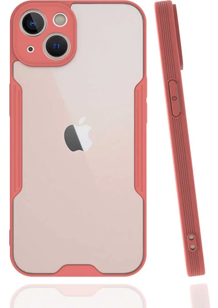 Apple iPhone 14 ile Uyumlu Kılıf Kamera Korumalı Colorful Silikon Kapak - Pembe