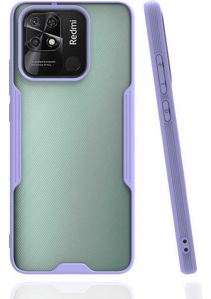 Xiaomi Redmi 12C ile Uyumlu Kılıf Arkası Mat Colorful Kapak - Lila