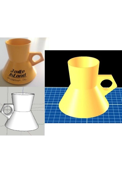 Üç Mil Ada Kupa Plastik Aparat