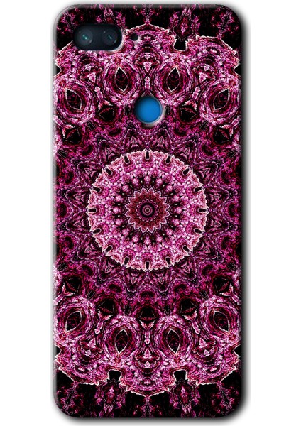 Xiaomi Mi 8 Lite Kılıf Hd Desen Baskılı Arka Kapak - Mandala Patterns Kaleidoscope