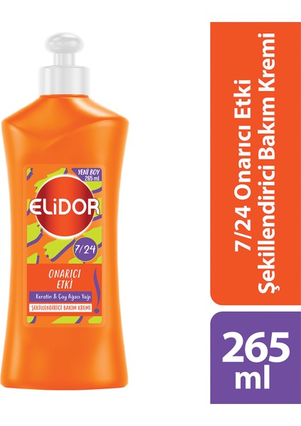 7/24 Şekillendirici Saç Bakım Kremi Onarıcı Etki Keratin & Çay Ağacı Yağı 265 ml