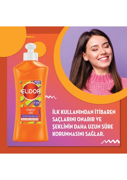 7/24 Şekillendirici Saç Bakım Kremi Onarıcı Etki Keratin & Çay Ağacı Yağı 265 ml