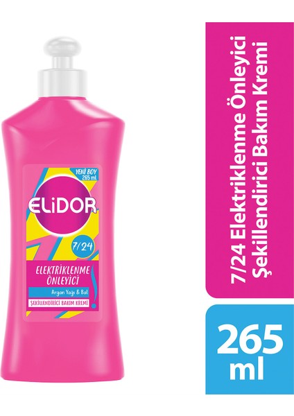 7/24 Şekillendirici Saç Bakım Kremi Elektriklenme Önleyici Argan Yağı & Bal 265 ml