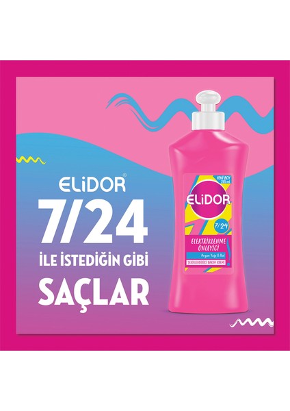 7/24 Şekillendirici Saç Bakım Kremi Elektriklenme Önleyici Argan Yağı & Bal 265 ml