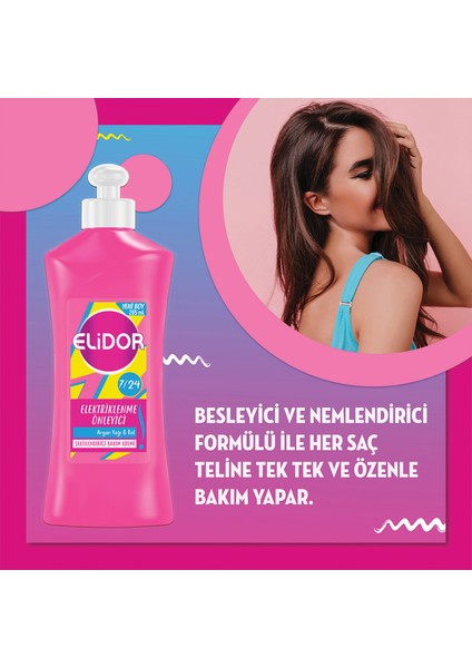 7/24 Şekillendirici Saç Bakım Kremi Elektriklenme Önleyici Argan Yağı & Bal 265 ml