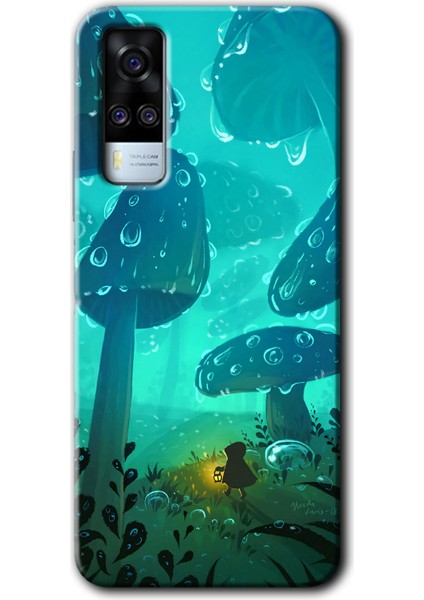 Vivo Y51 Kılıf Hd Desen Baskılı Arka Kapak - Silhoutte Dropss