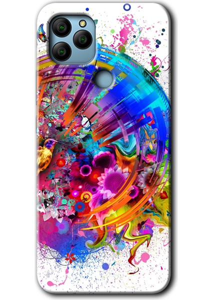 General Mobile Gm 21 Kılıf Hd Desen Baskılı Arka Kapak + Temperli Cam - 4K Clock
