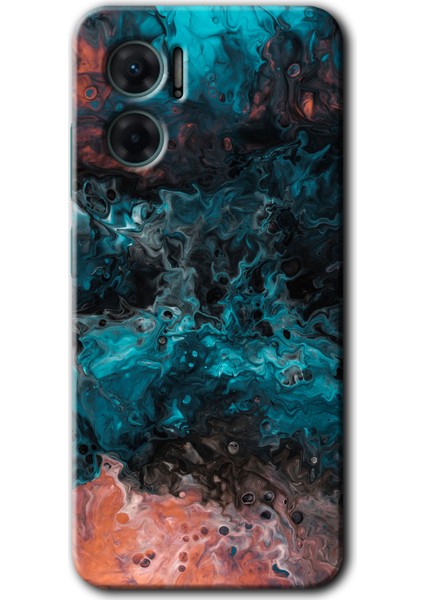 Xiaomi Redmi 10 5g Kılıf Hd Desen Baskılı Arka Kapak - Liquid Colorfull