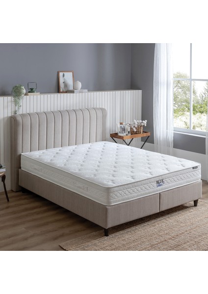 Bedding Blue Star Yatak, Lento Baza, Somni Başlık Tek Kişilik 3'lü Set - Bej
