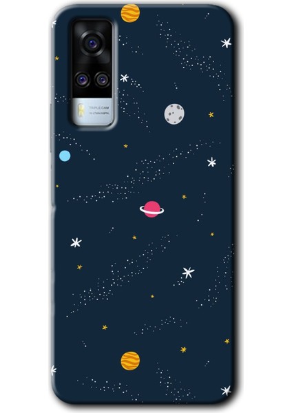 Vivo Y31 2021 Kılıf Hd Desen Baskılı Arka Kapak - Çizim Gezegen