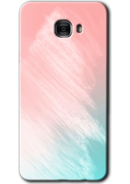 Samsung Galaxy C7 Pro Kılıf Hd Desen Baskılı Arka Kapak + Temperli Cam - Art Design 25