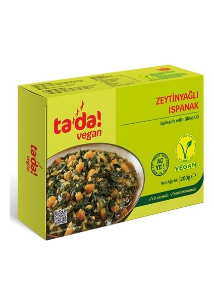 Vegan Zeytinyağlı Ispanak 200 G