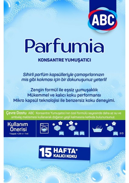 Abc Parfumia Romantik Gül Konsantre Yumuşatıcı 1440 ml 4'lü Seti