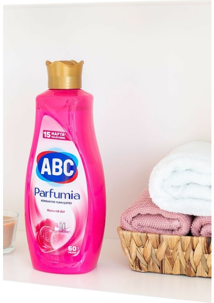 Abc Parfumia Romantik Gül Konsantre Yumuşatıcı 1440 ml 4'lü Seti