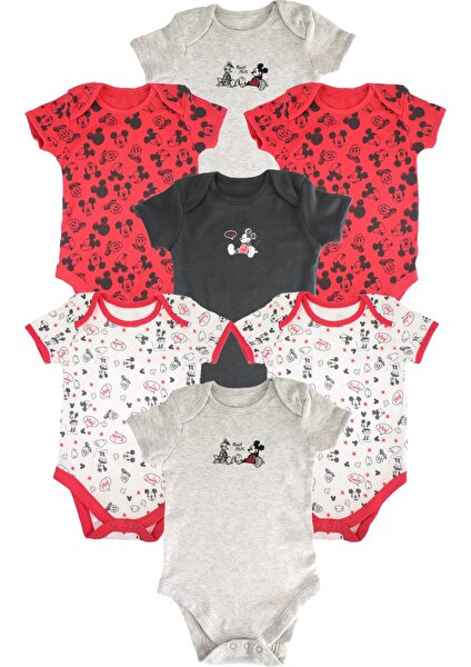 Disney Minnie Mouse %100 Pamuk 7'li Bodysuit /zıbın