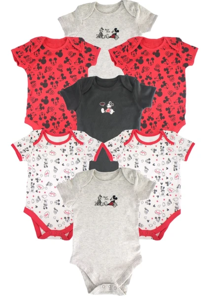 Disney Minnie Mouse %100 Pamuk 7'li Bodysuit /zıbın