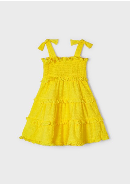 Örme Önlüklü Askısız Elbise