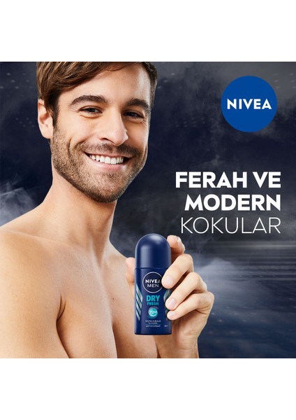 Men Erkek Deodorant Roll-On Dry Fresh 50 ml x 2 Adet, 72 Saat Anti-perspirant Koruma Koruma