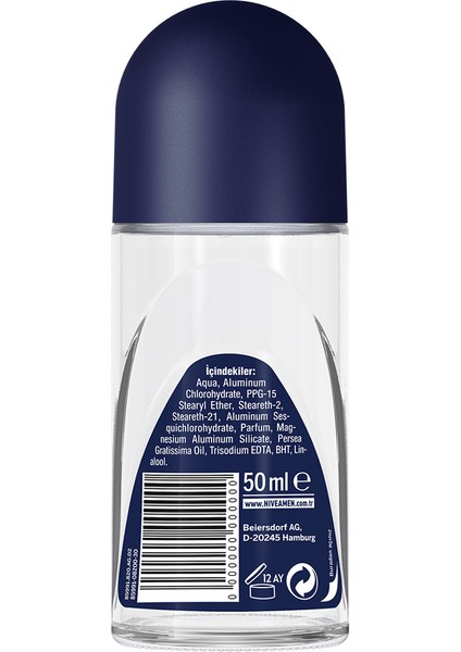 Men Erkek Deodorant Roll-On Dry Fresh 50 ml x 2 Adet, 72 Saat Anti-perspirant Koruma Koruma