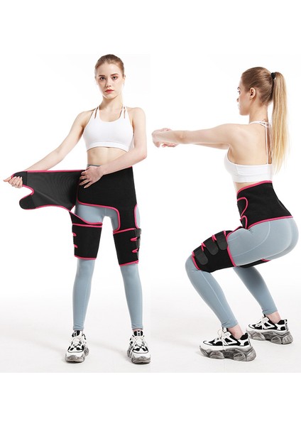 Üçü Bir Arada Kalça Kemeri Ter Plastik Kemer Spor Vücut Geliştirme Ayarı Yapışık Bel ve Bacak Kemeri (Yurt Dışından) fiyatları