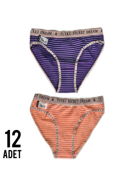Kadın Diana Bikini Külot 12'li Çok Renkli Paket