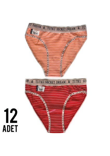 Kadın Diana Bikini Külot 12'li Çok Renkli Paket