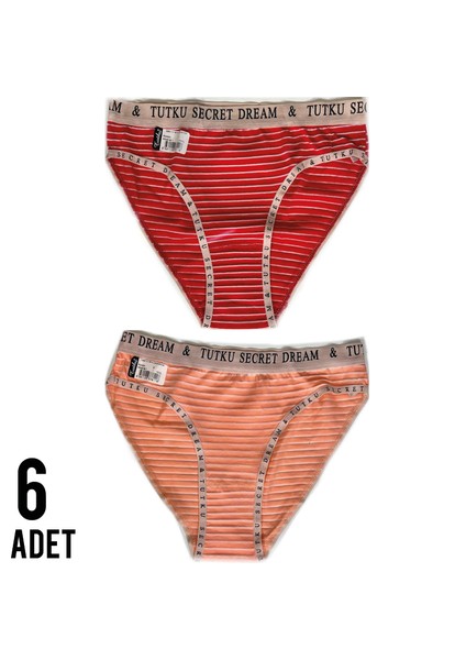 Kadın Diana Bikini Külot 6'lı Çok Renkli Paket