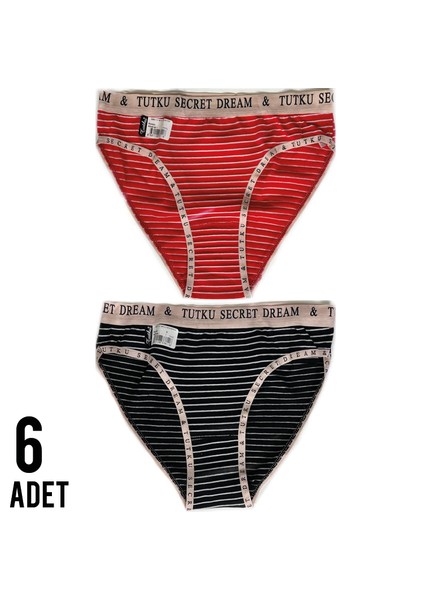 Kadın Diana Bikini Külot 6'lı Çok Renkli Paket
