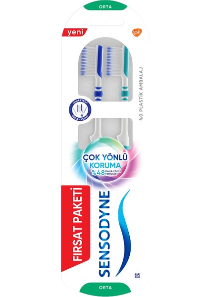 Sensodyne Çok Yönlü Koruma Diş Fırçası Orta 1+1​