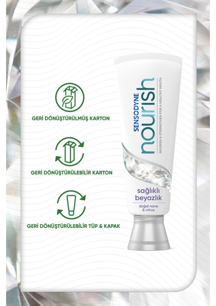 Nourish 75 ml Diş Macunu + Diş Macunu 50 ml + Diş Eti Bakım Diş Fırçası
