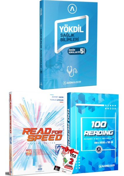 2023 Akın Dil Yökdil Sağlık Özgün Sorular + Read For Speed 2 + 100 Reading + 2 Yds Deneme